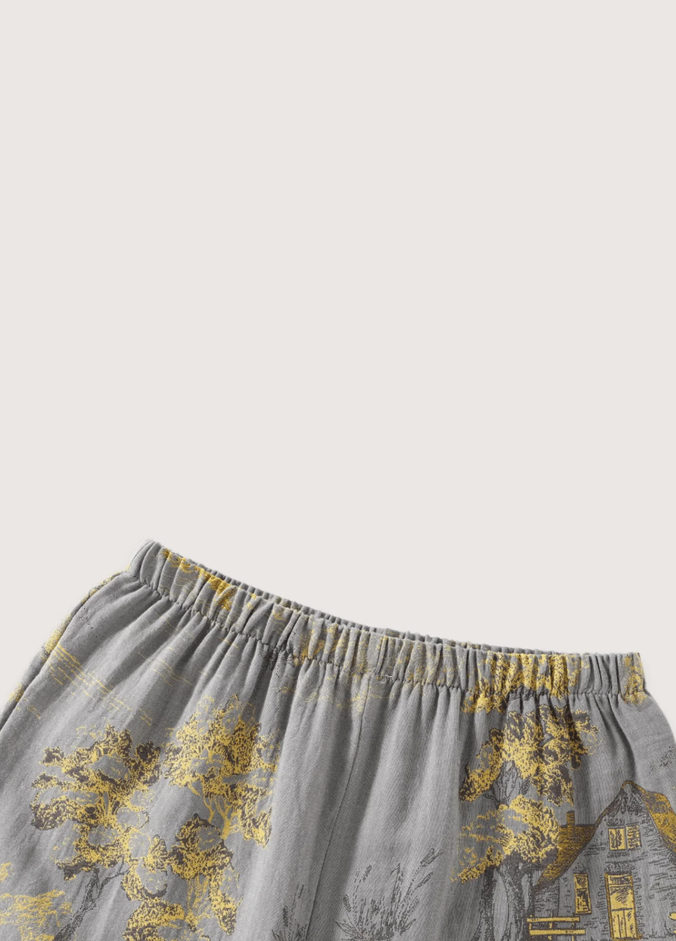 Ensemble pantalon pyjama kimono gris | Momiji - Image 4