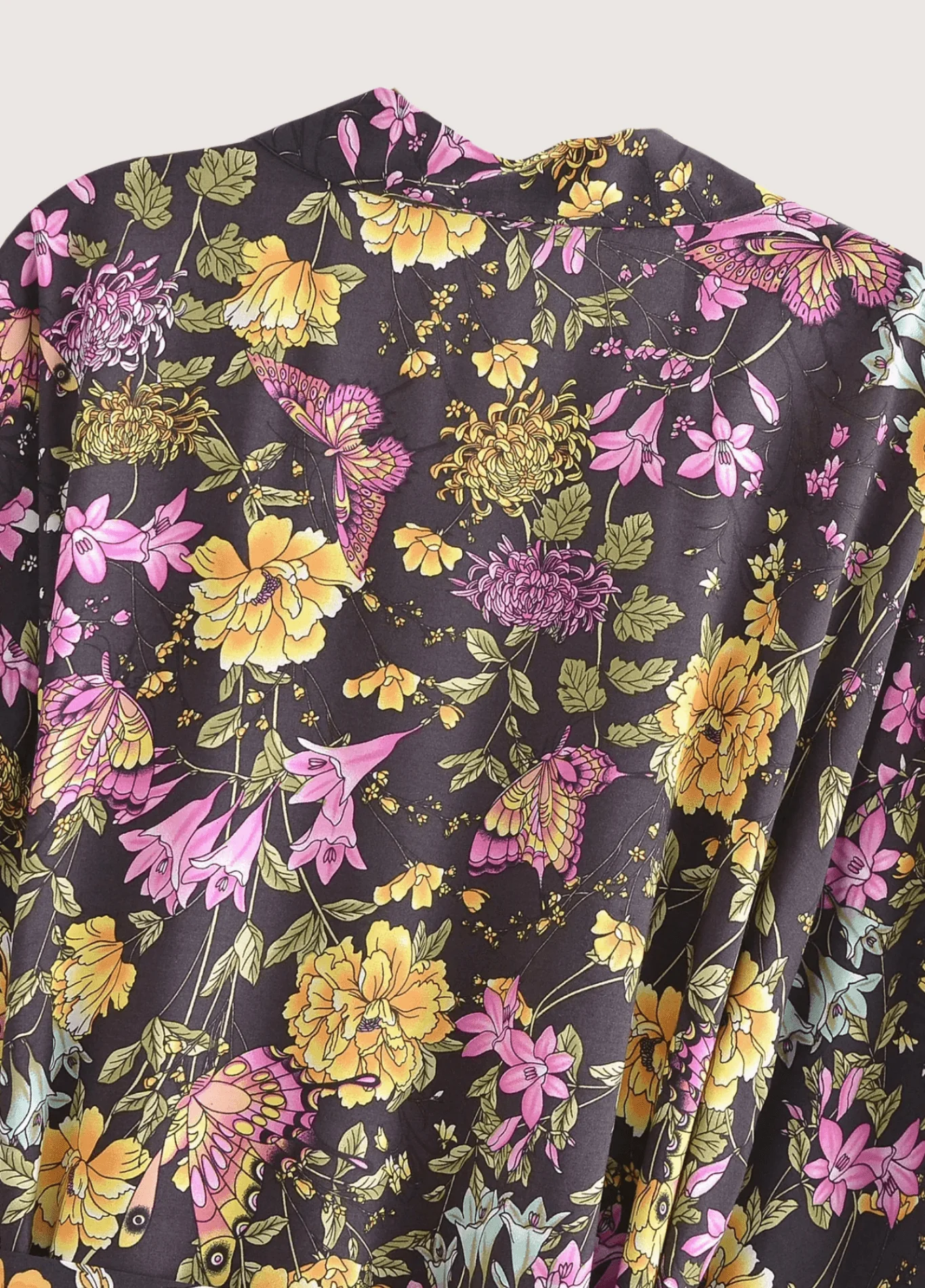 Kimono court bohème | Jardin Nocturne - Image 4