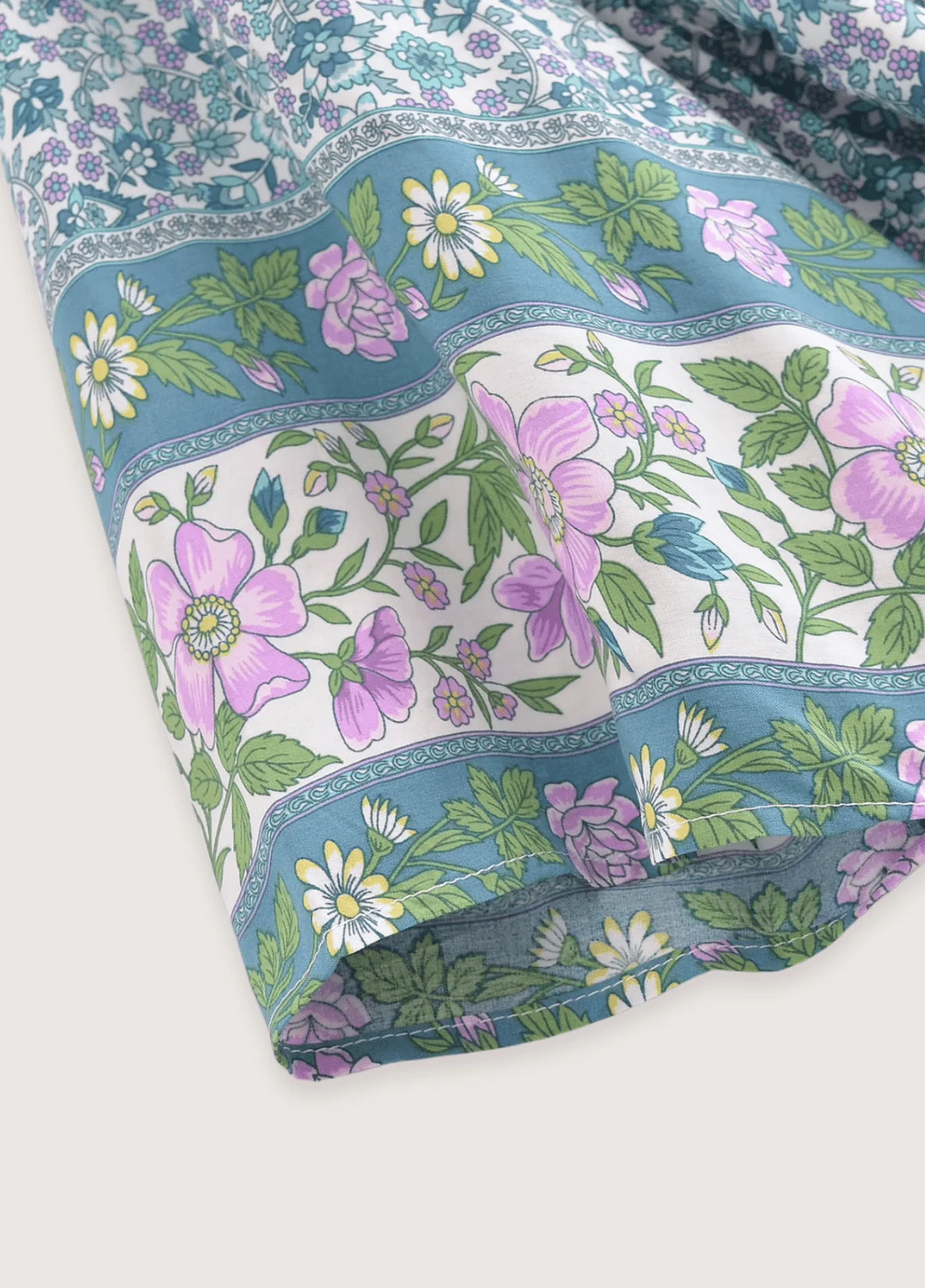 Kimono long | Floral Turquoise - Image 6