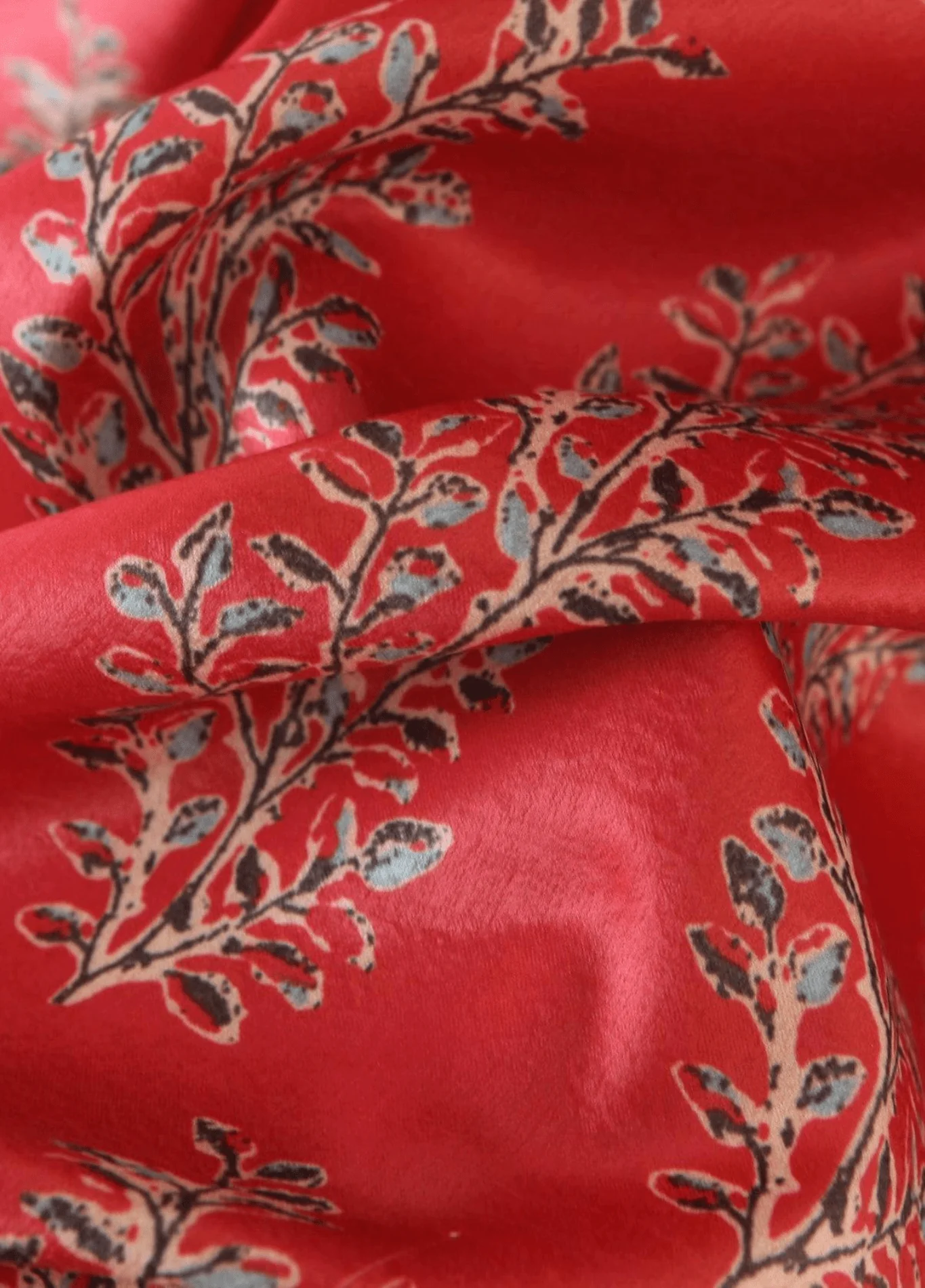 Kimono long rouge à motif fleuri - Image 5