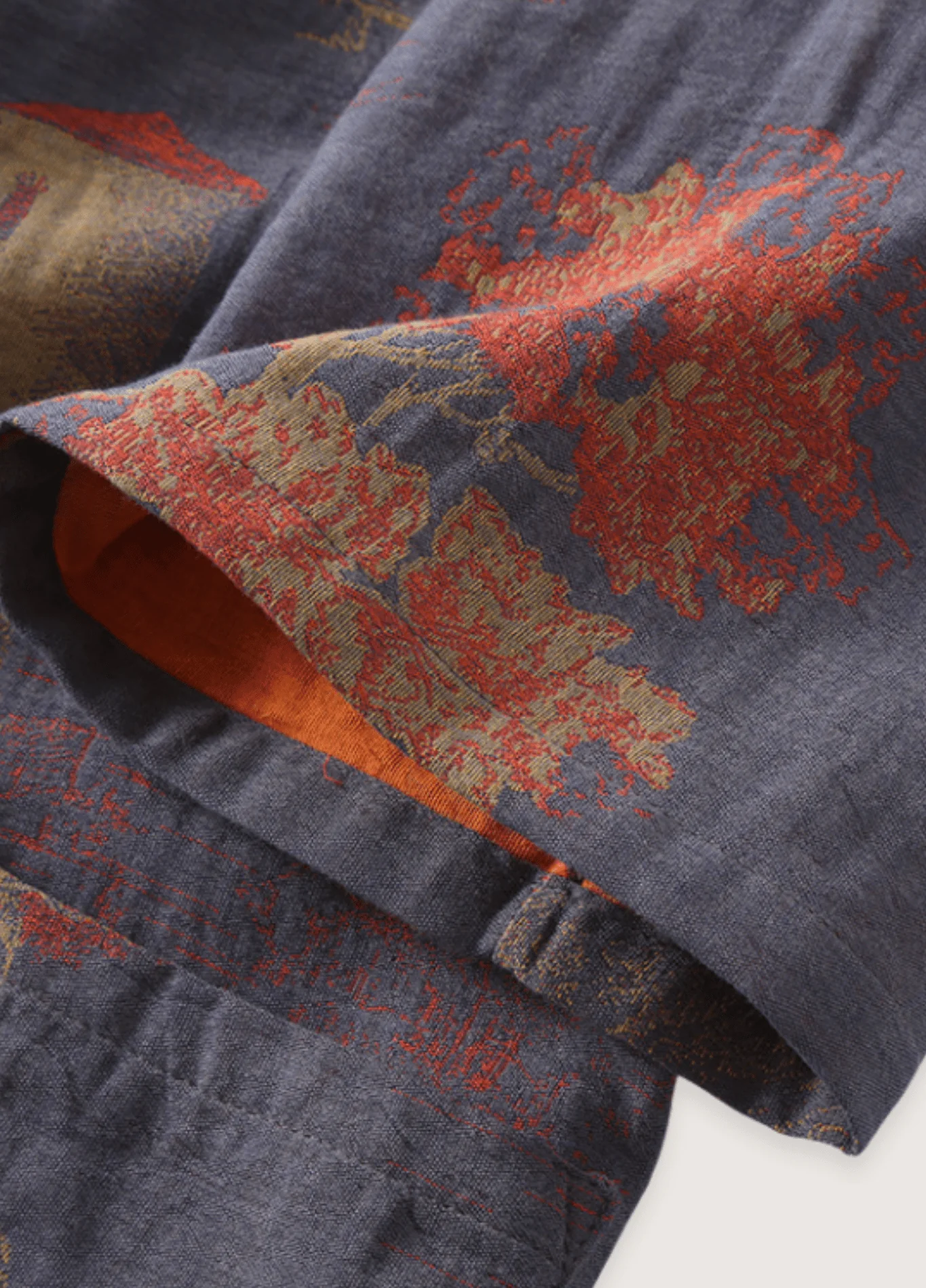 Peignoir kimono bleu homme | Momiji - Image 3
