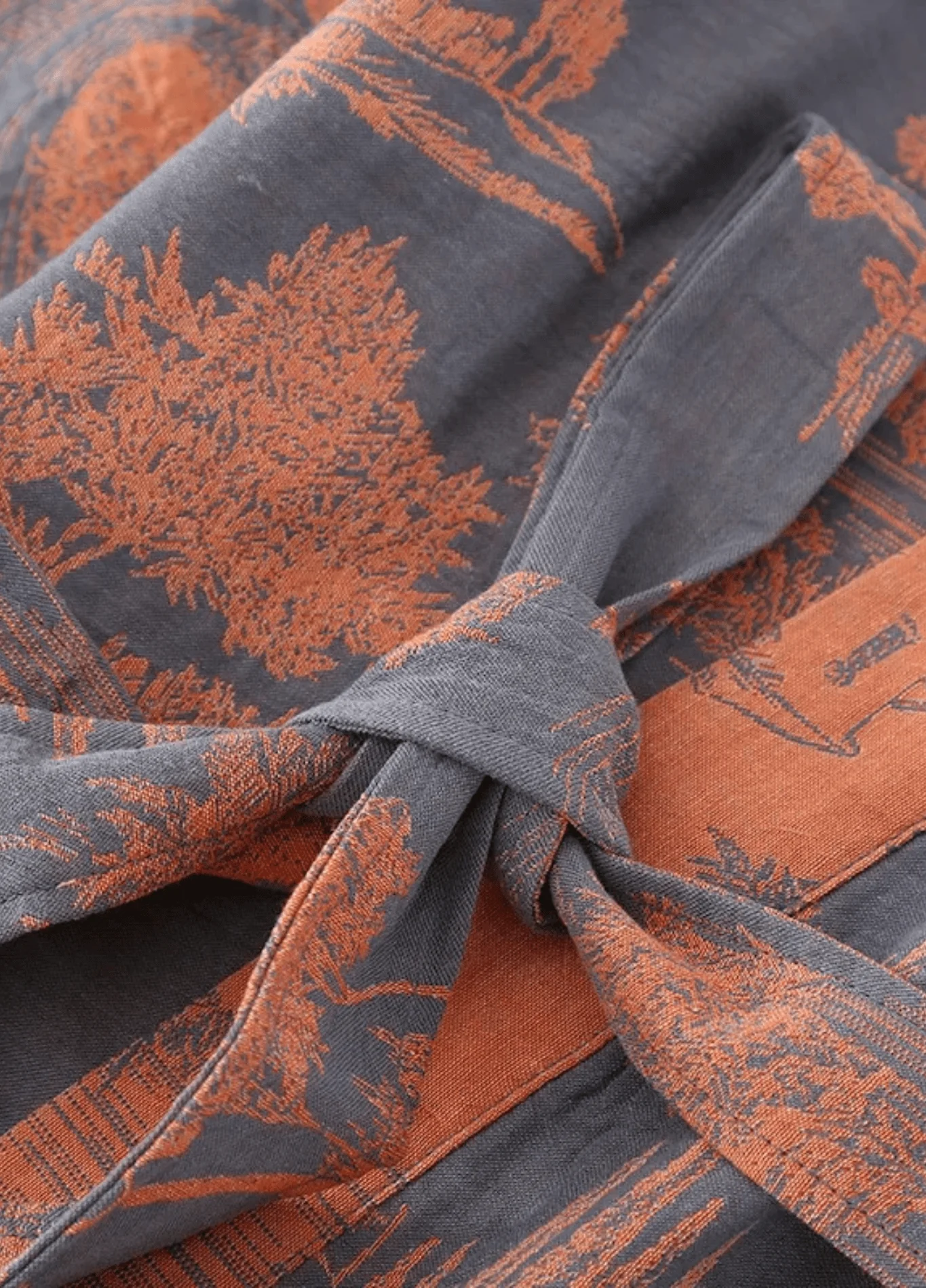 Peignoir kimono bleu femme | Ukiyo - Image 2