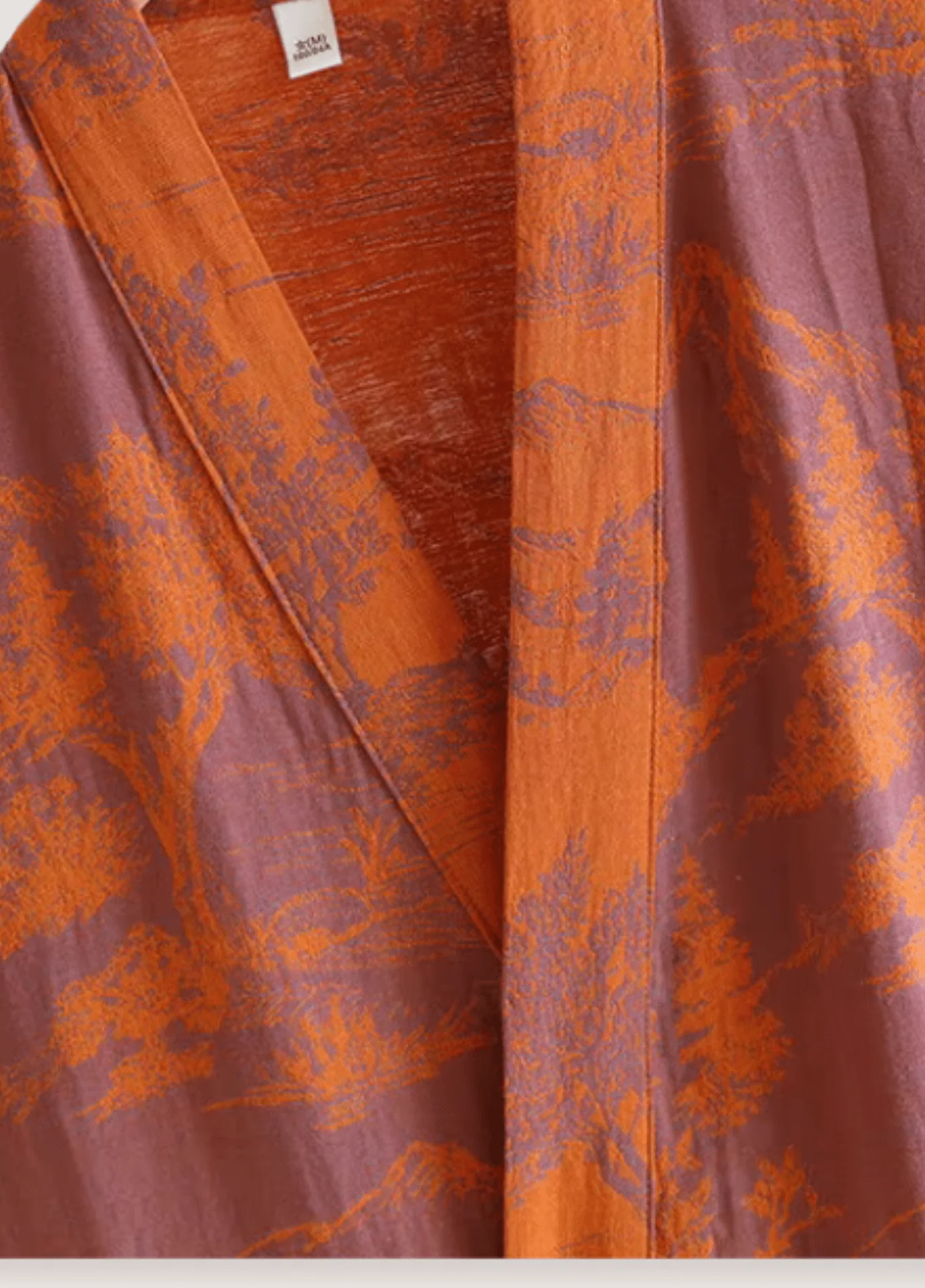 Peignoir kimono orange femme | Ukiyo - Image 4