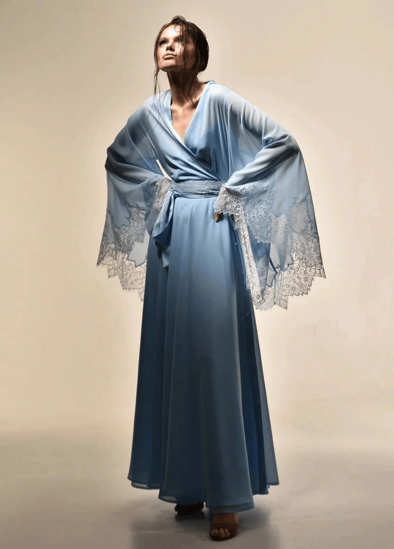 Robe kimono soie | Aozora