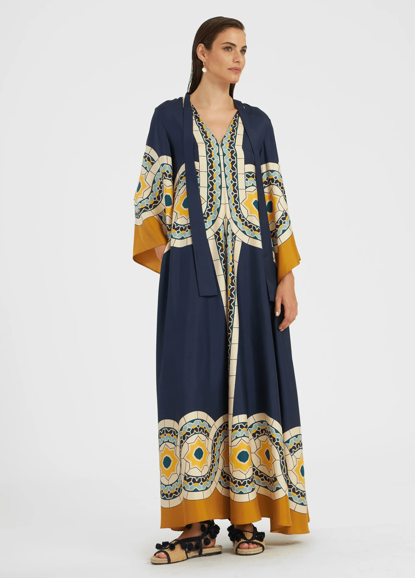 Robe kimono réversible | Méditerranée - Image 4