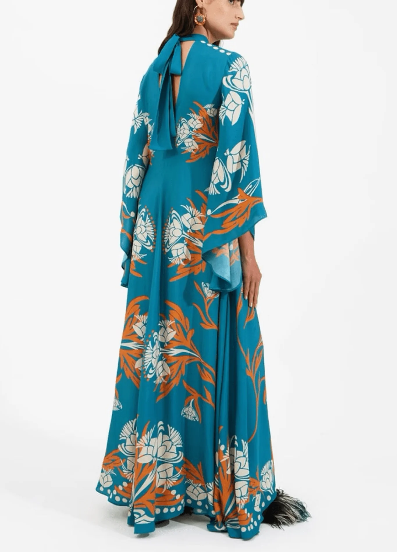 Robe kimono réversible | Turquoise Sauvage - Image 4