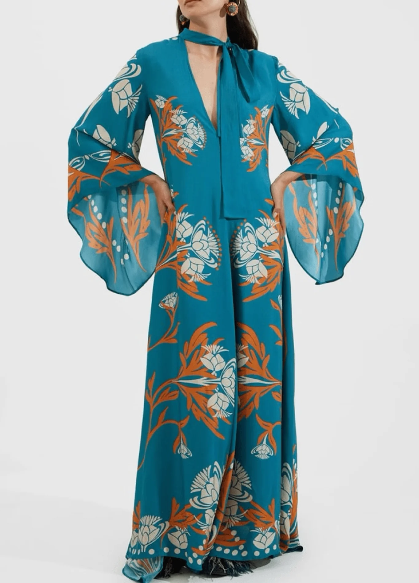 Robe kimono réversible | Turquoise Sauvage - Image 5
