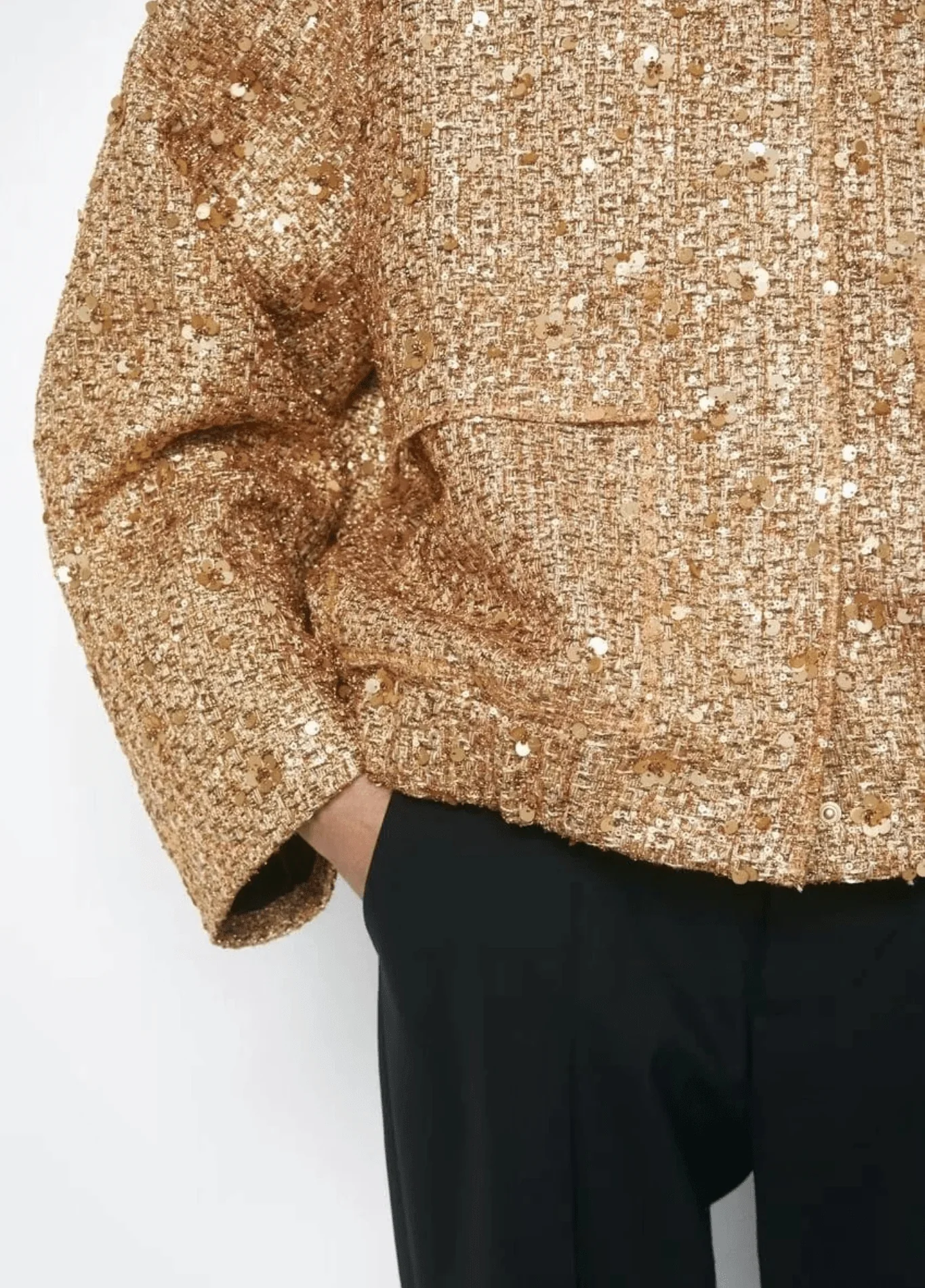 Veste kimono doré à paillettes | Hoshi - Image 4