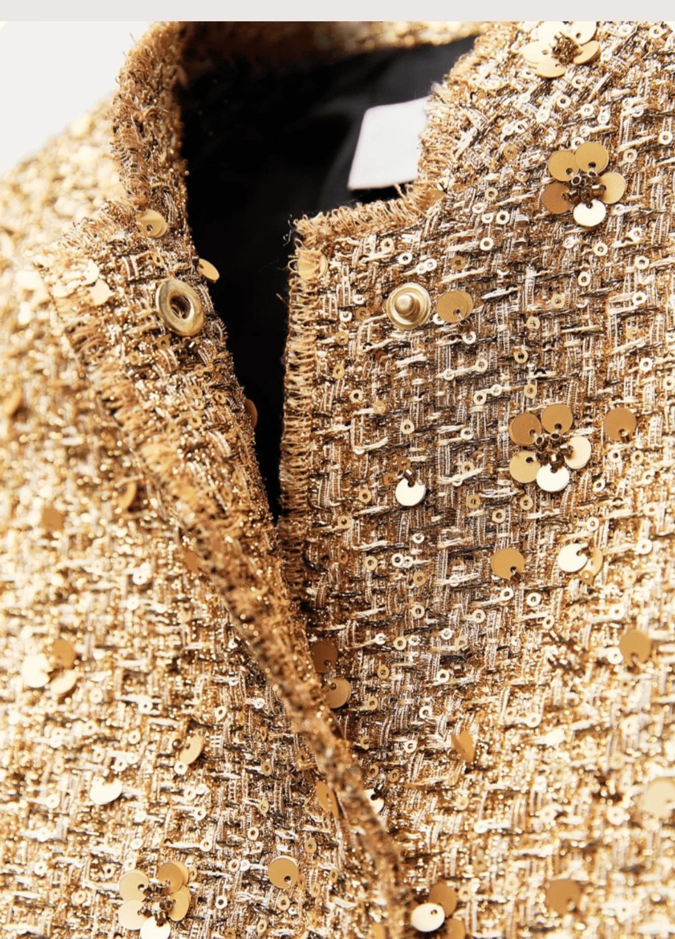 Veste kimono doré à paillettes | Hoshi - Image 5