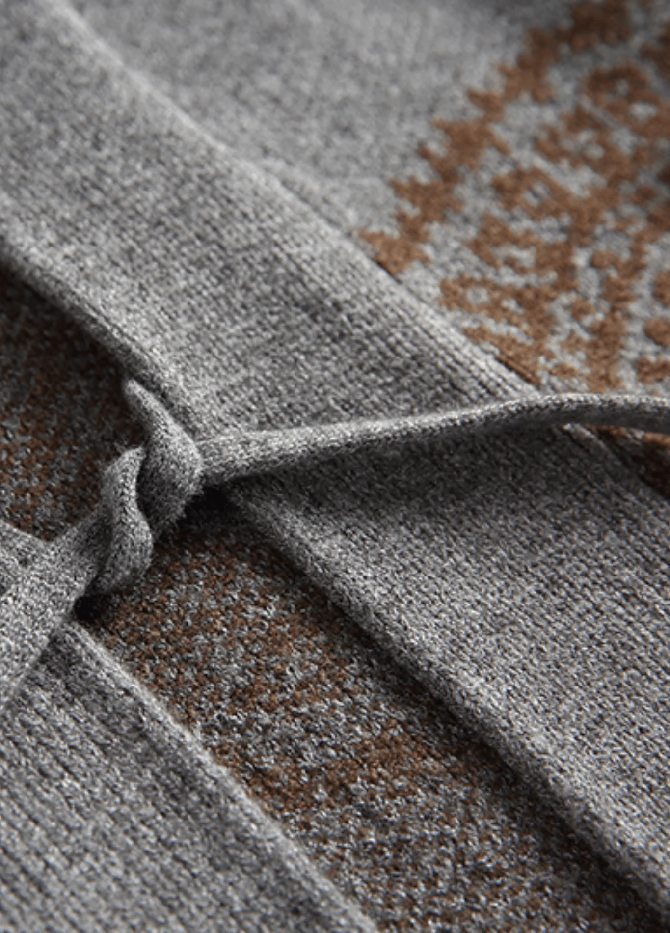 Veste kimono grise | Motifs Paisley - Image 2
