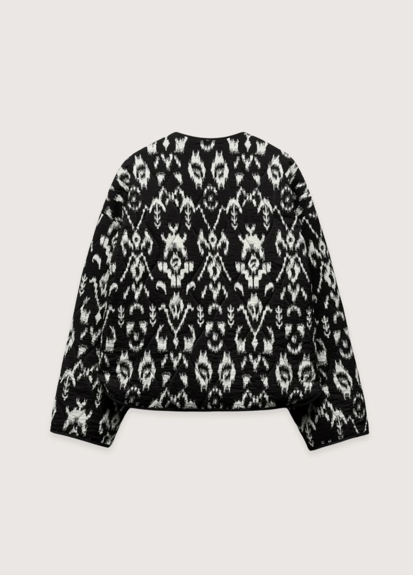 Veste kimono noir et blanc | Ikat - Image 2